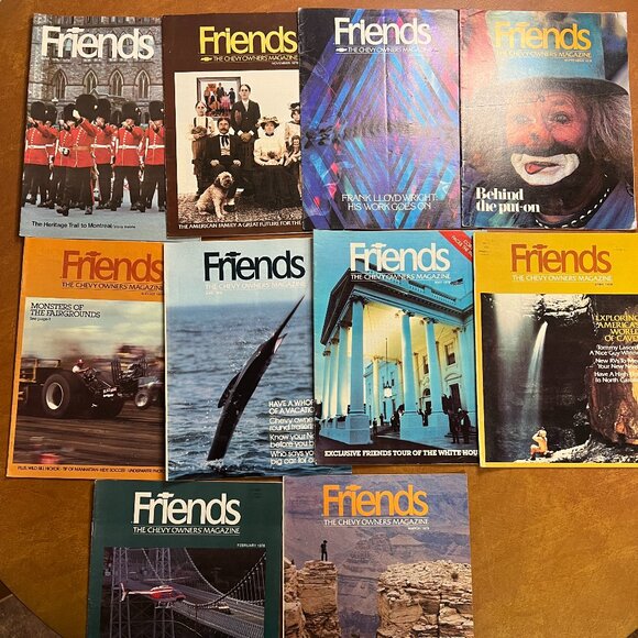 Chevrolet FRIENDS Magazine‎ 1976-1978 - 10 Issues Lot - Picture 1 of 5